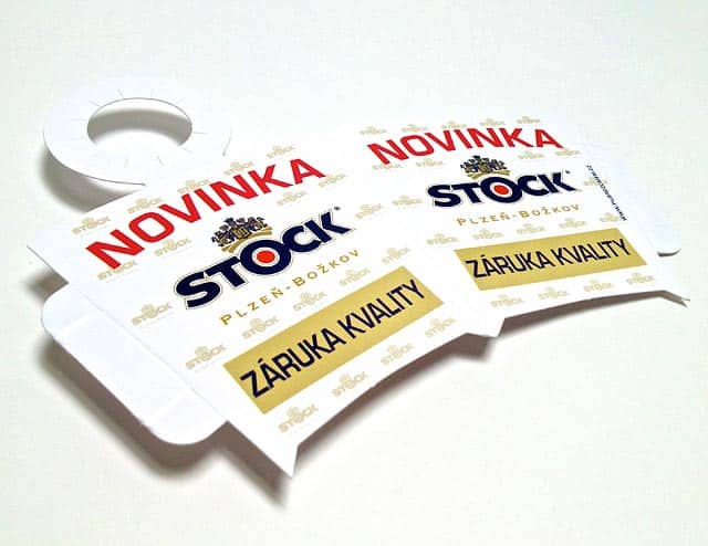 Stock Plzeň Božkov – visačka na lahve
