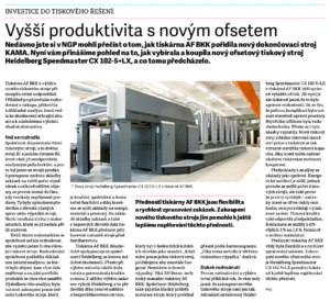 Vyšší produktivita s novým ofsetem - článek v NGP 2017